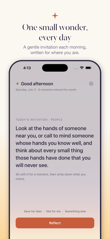Today screen with the day's invitation